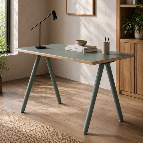 Model 203 Desk - Moss Green · Monochromatic